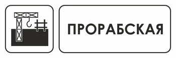 И02  прорабская (пластик, 300х100 мм) - Охрана труда на строительных площадках - Указатели - Магазин охраны труда ИЗО Стиль